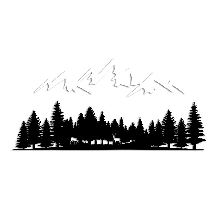 Wallity Nature And Mountain - 6 Escultura de Pared de Metal